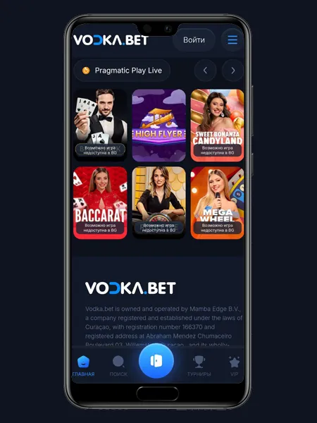 Vodka casino мобильная версия